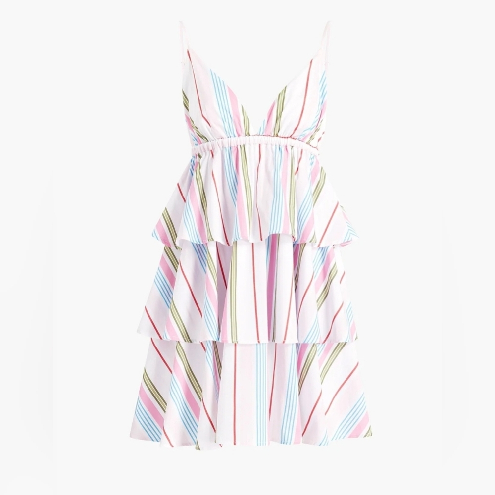 Hill House The Gigi Dress In Rainbow Stripe - Picture 4 of 5
